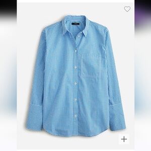 J.Crew, Organic cotton poplin shirt in gingham for women. 